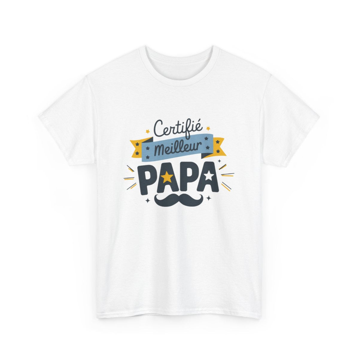 T-shirt “Certifié Meilleur Papa” – Cadeau personnalisé pour père exceptionnel