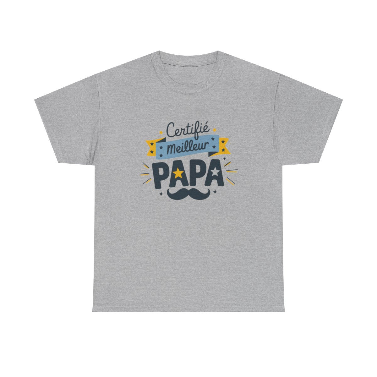 T-shirt “Certifié Meilleur Papa” – Cadeau personnalisé pour père exceptionnel