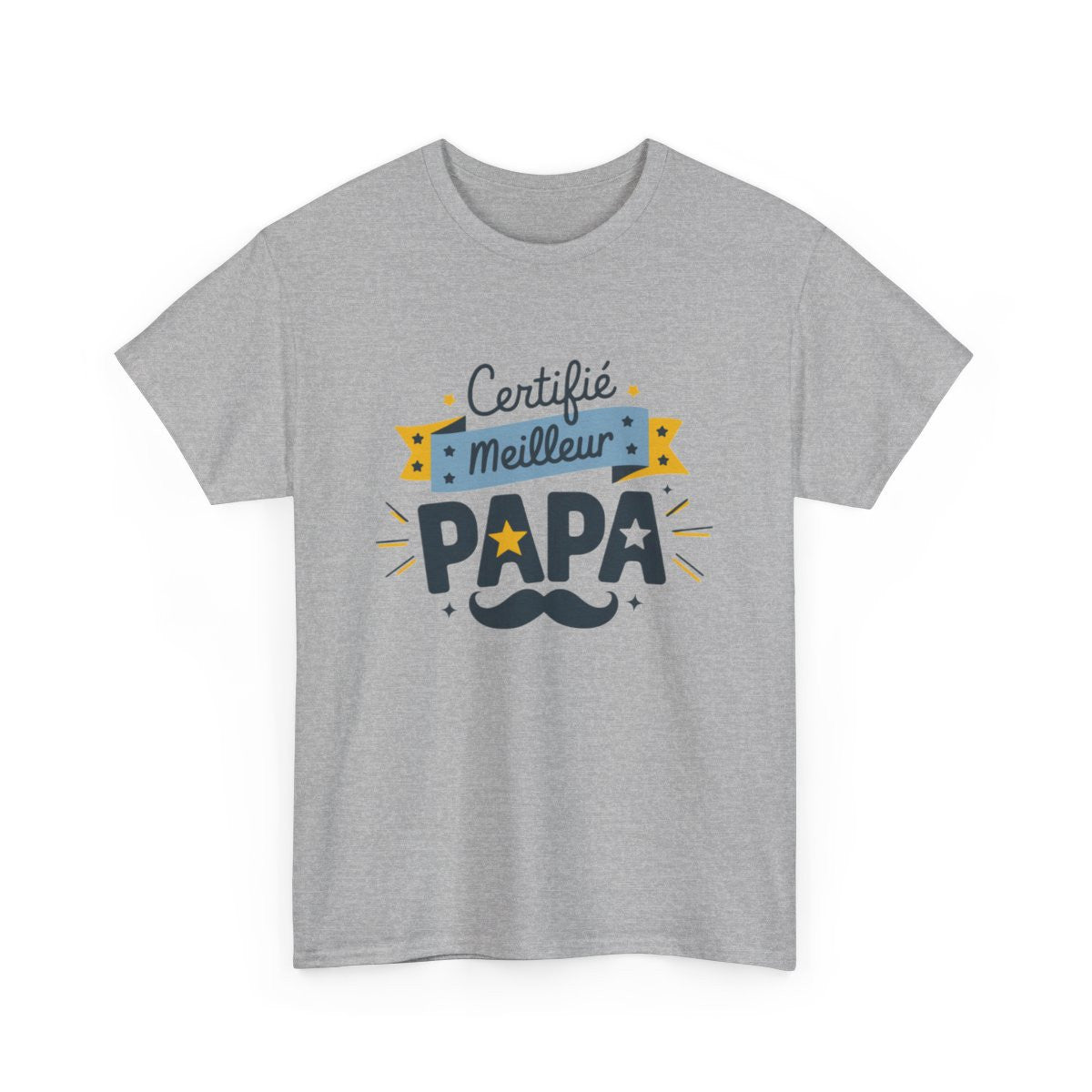 T-shirt “Certifié Meilleur Papa” – Cadeau personnalisé pour père exceptionnel