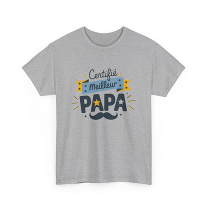 T-shirt “Certifié Meilleur Papa” – Cadeau personnalisé pour père exceptionnel