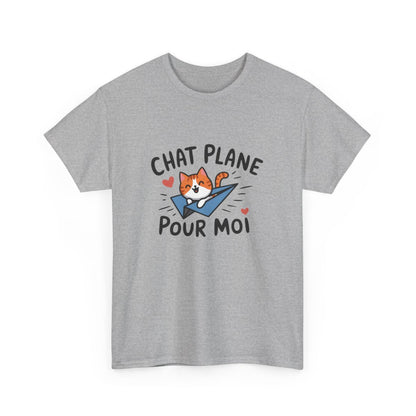 T-shirt "Chat plane pour moi" – Mot doux illustré avec humour félin tee shirt amusant