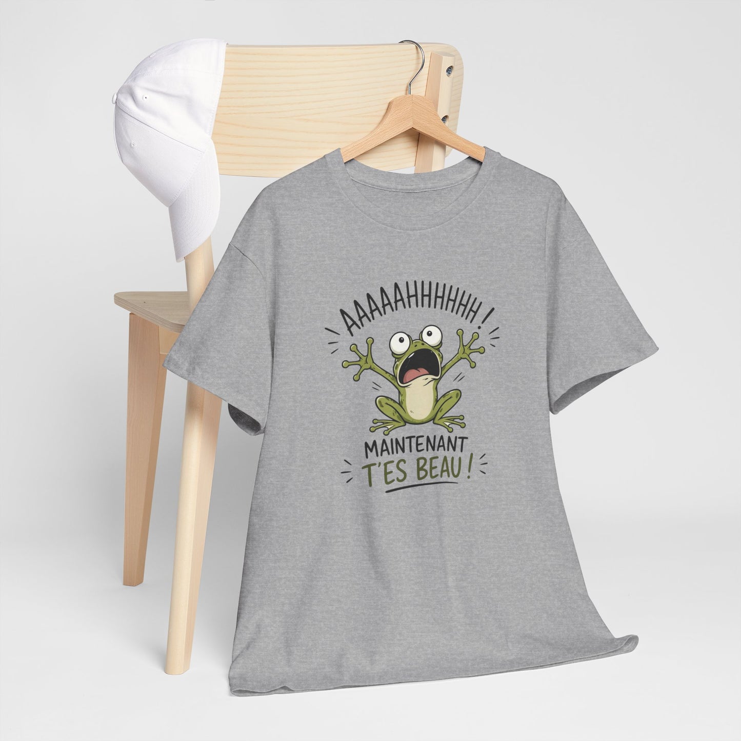 T-Shirt Humoristique Grenouille – Maintenant T’es Beau Tee Shirt Humour Cadeau Drôle Blague Amis Idée Cadeau Original