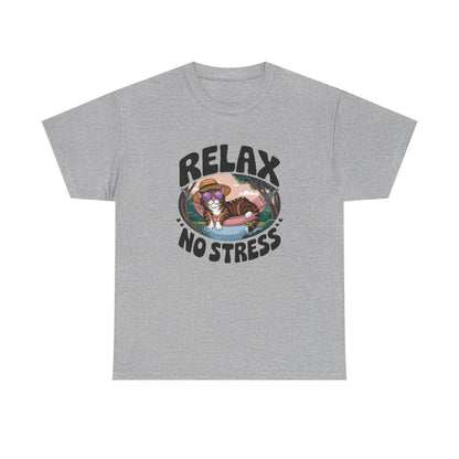 T-shirt “Relax No Stress” – Ambiance détente assurée tee shirt animal amusant drôle humour