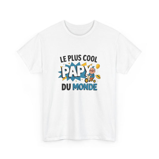 T-shirt “Le Plus Cool Papy du Monde” – Cadeau fun et tendre pour les super grands-pères tee shirt