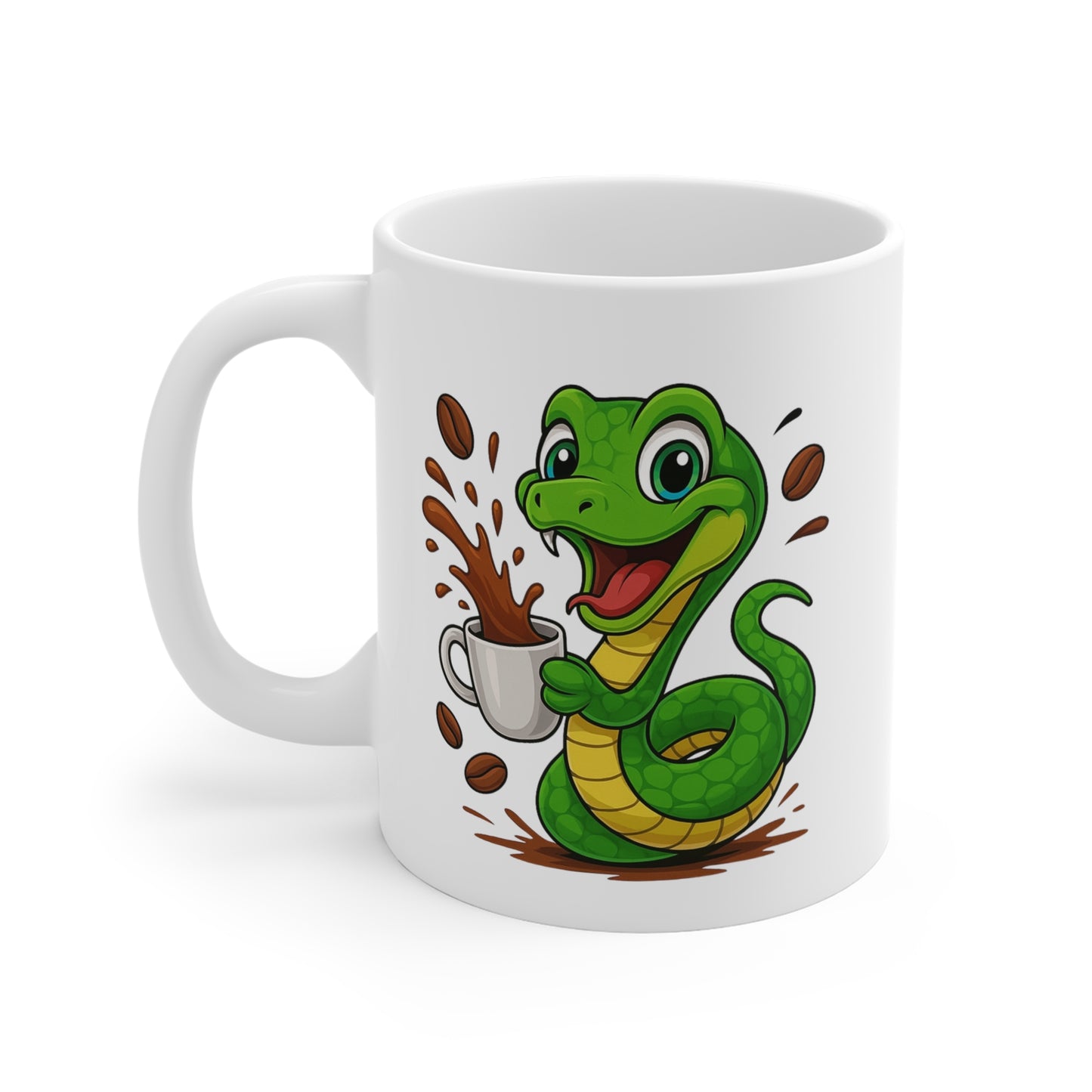 Tasse Serpent Amusant – Mug Café Cartoon Céramique 325ml – Cadeau Original Animal Mignon