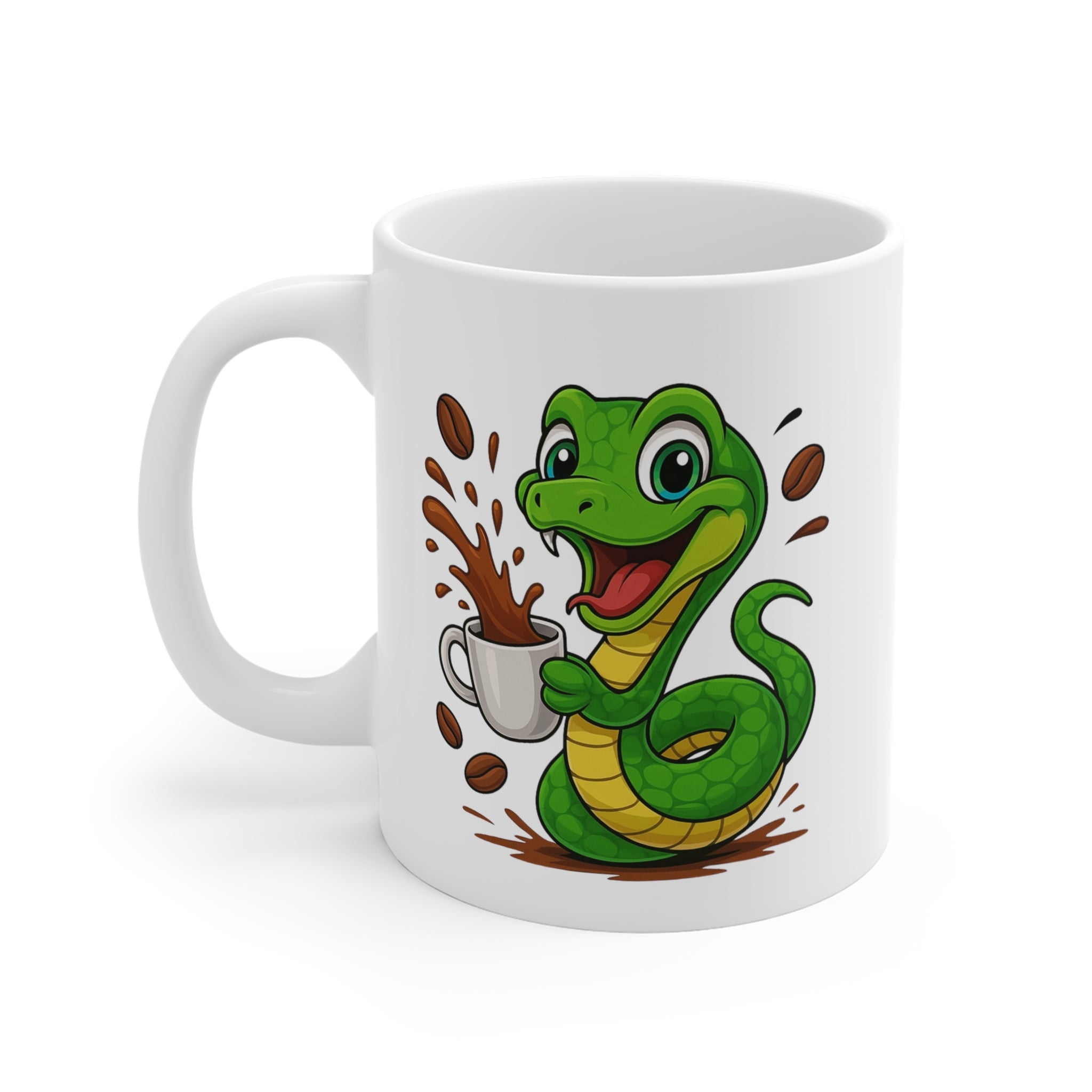 Tasse Serpent Amusant – Mug Café Cartoon Céramique 325ml – Cadeau Original Animal Mignon