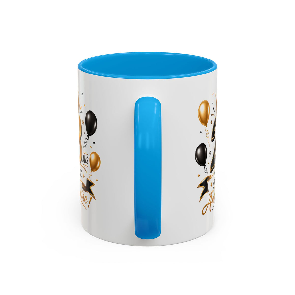 Mug Joyeux 23 Ans – Tasse Anniversaire 23 Ans – Cadeau Original pour Femme Homme – Idée Cadeau 23e Anniversaire Noir Bleu Rouge