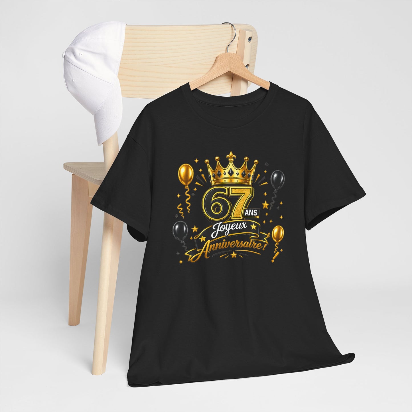 Tee Shirt Anniversaire 67 Ans Homme et Femme – Joyeux Anniversaire – Cadeau 67 Ans