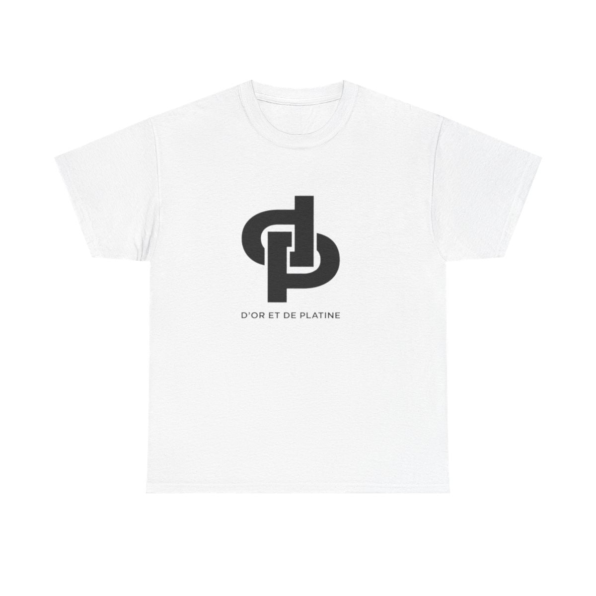 T-shirt Or et Platine logo DP – Tee shirt sobre et stylé homme femme adulte