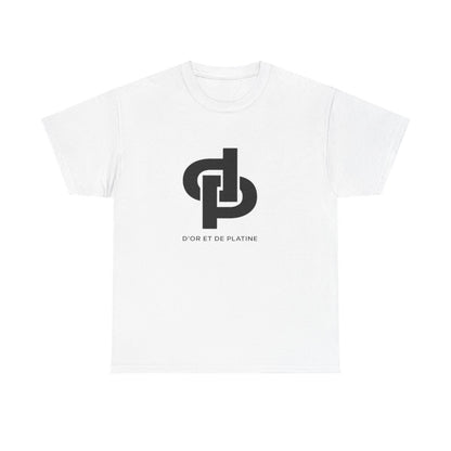 T-shirt Or et Platine logo DP – Tee shirt sobre et stylé homme femme adulte