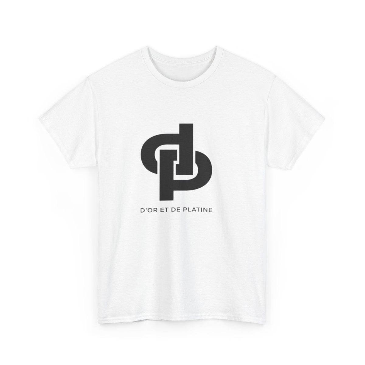 T-shirt Or et Platine logo DP – Tee shirt sobre et stylé homme femme adulte