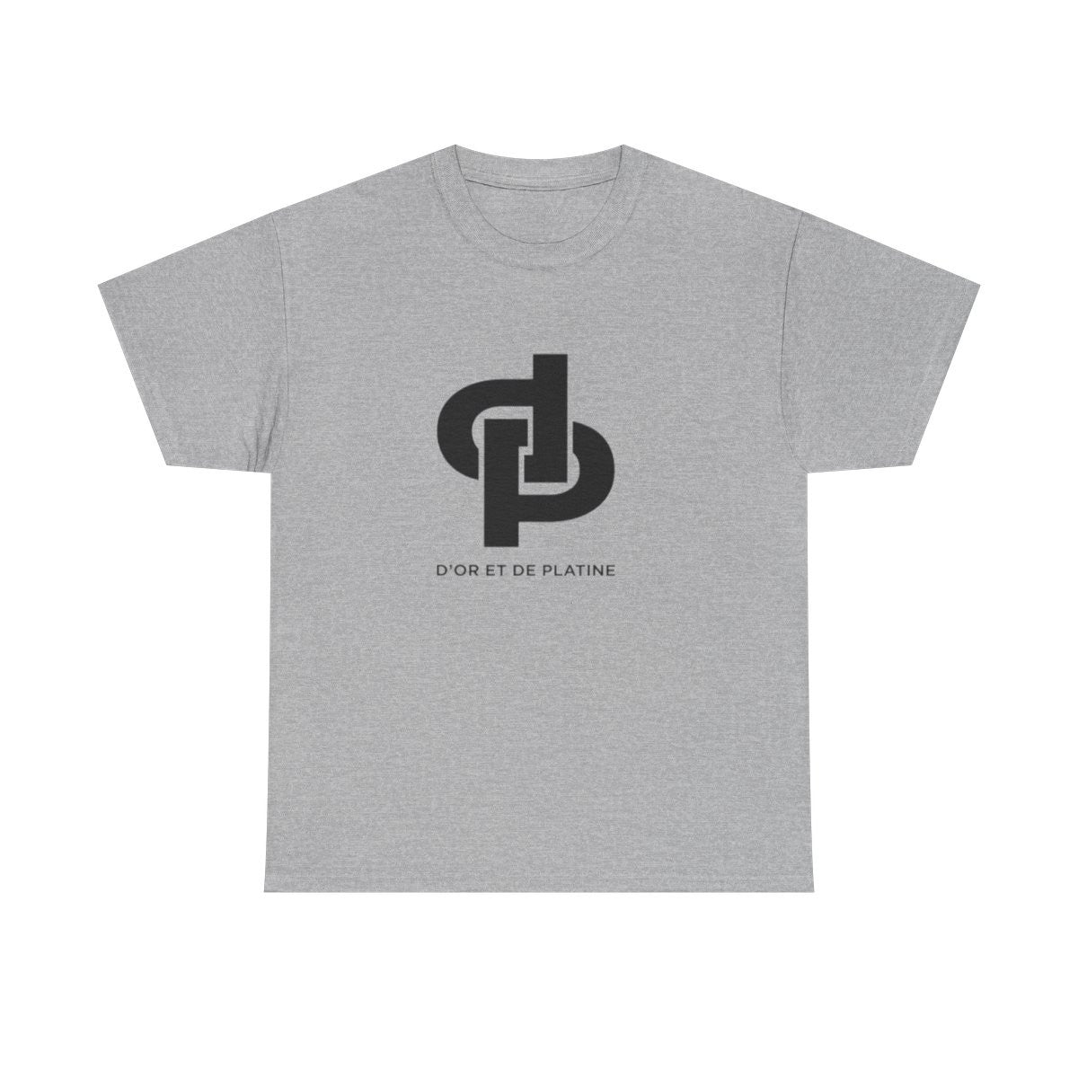 T-shirt Or et Platine logo DP – Tee shirt sobre et stylé homme femme adulte