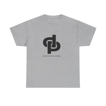 T-shirt Or et Platine logo DP – Tee shirt sobre et stylé homme femme adulte