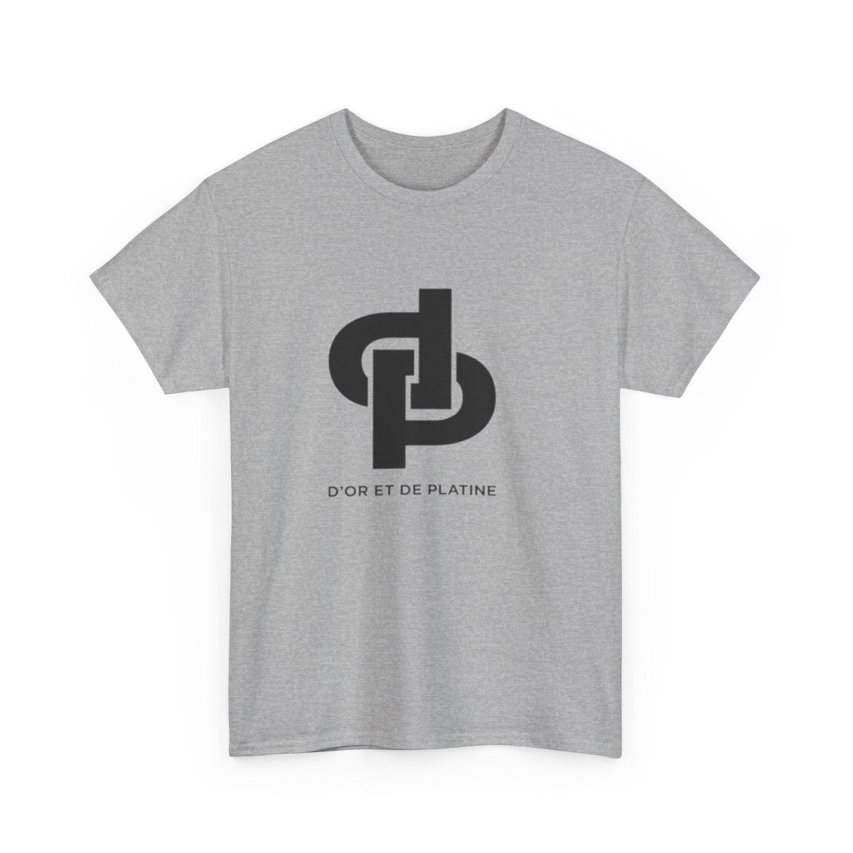 T-shirt Or et Platine logo DP – Tee shirt sobre et stylé homme femme adulte