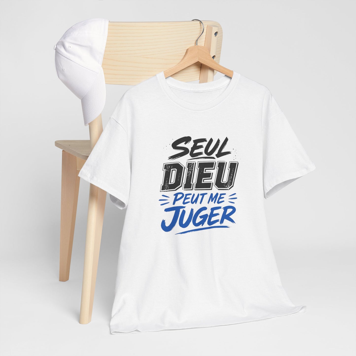 T-Shirt Seul Dieu Peut Me Juger – Tee Shirt Citation Motivation Humour – Cadeau Homme Femme