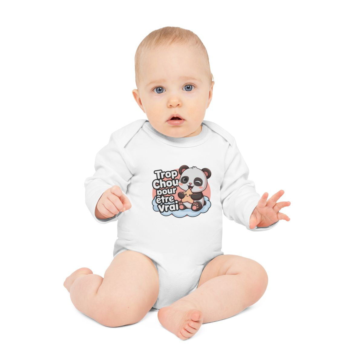 Body bébé Trop chou pour être vrai  Motif panda étoile clin d’œil  Cadeau naissance original