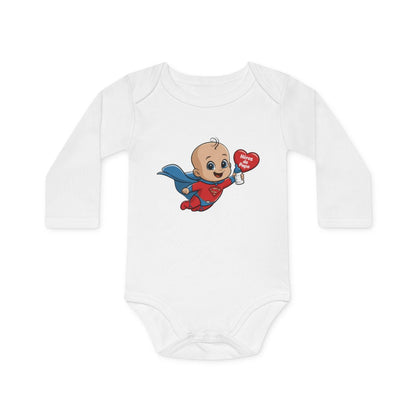 Body bébé Héros de Papa Super bébé avec cape bleue 100% coton   naissance