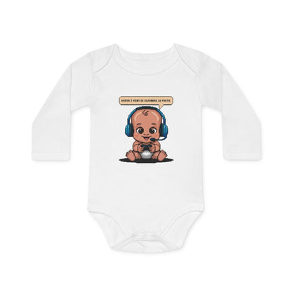 Body bébé joueur 2 Design pixel gamer  Cadeau naissance geek ou gamer