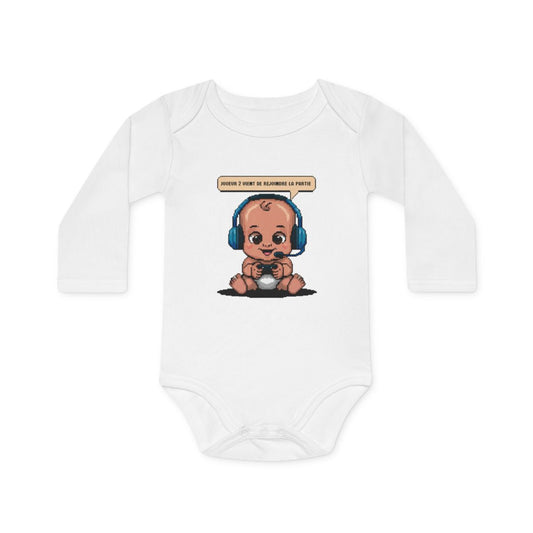 Body bébé joueur 2 Design pixel gamer  Cadeau naissance geek ou gamer