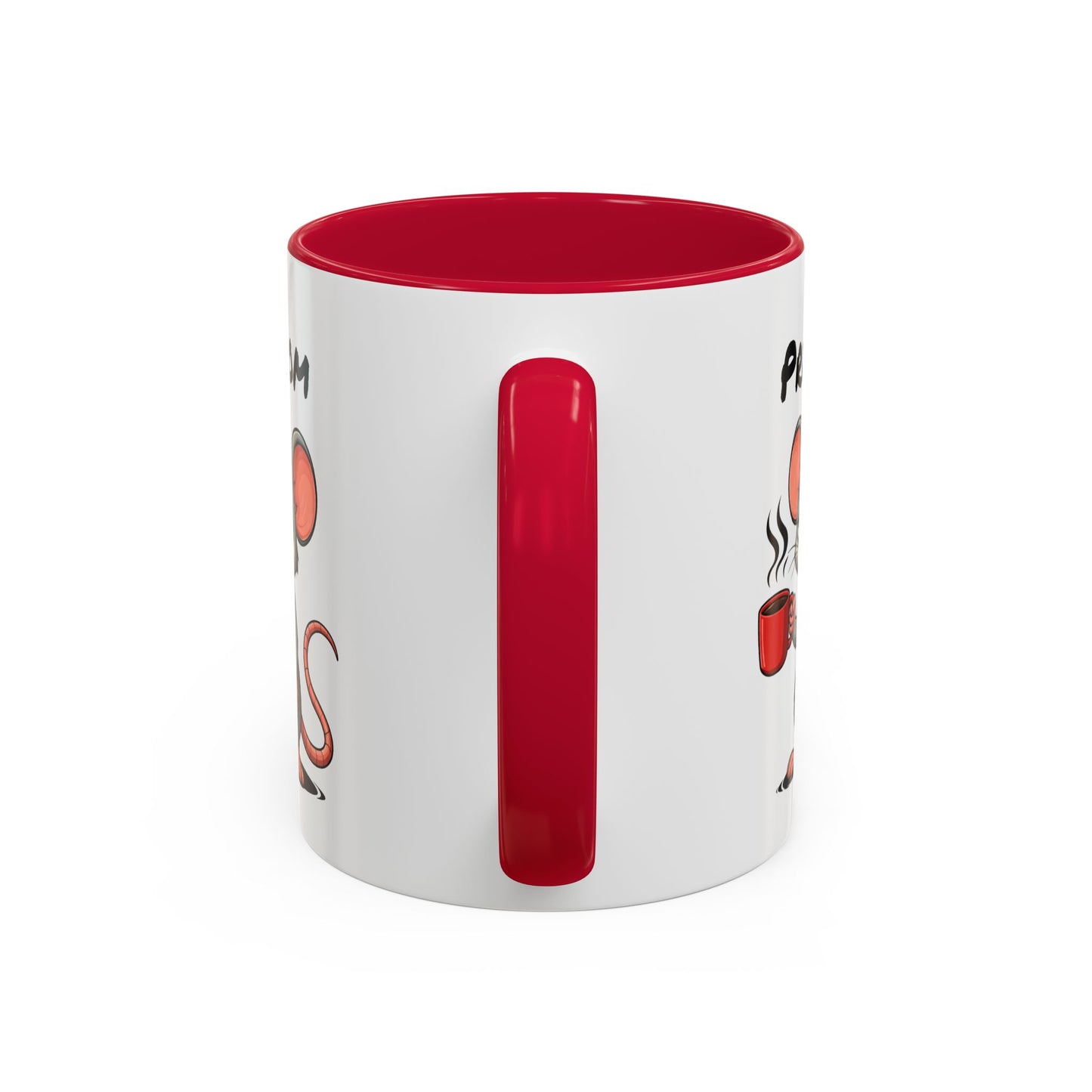 Tasse Souris Fatiguée avec Café – Mug Humour Animal Mignon – Illustration Cartoon 325ml