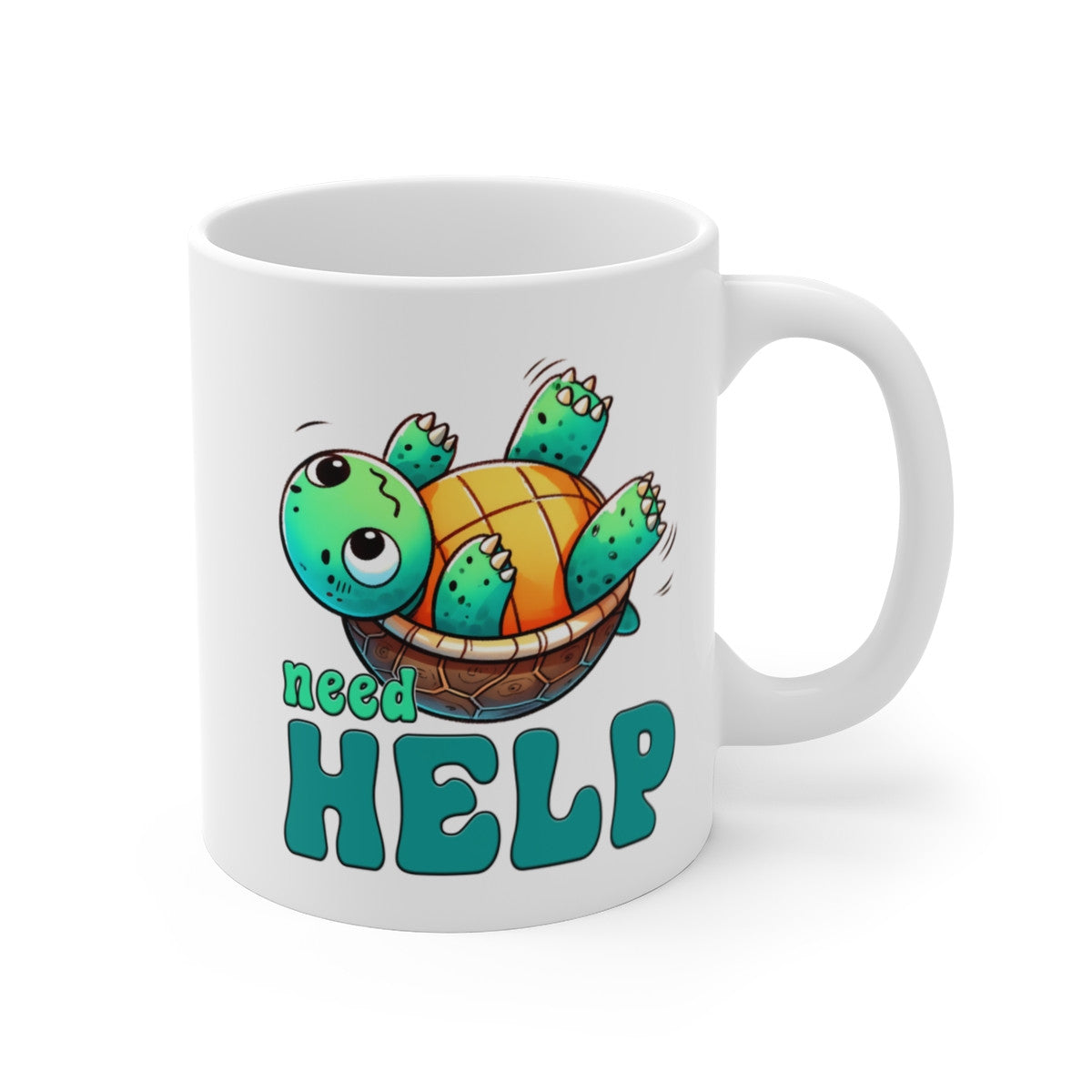 Mug Tortue Drôle Need Help Tasse Cadeau Humour Animal