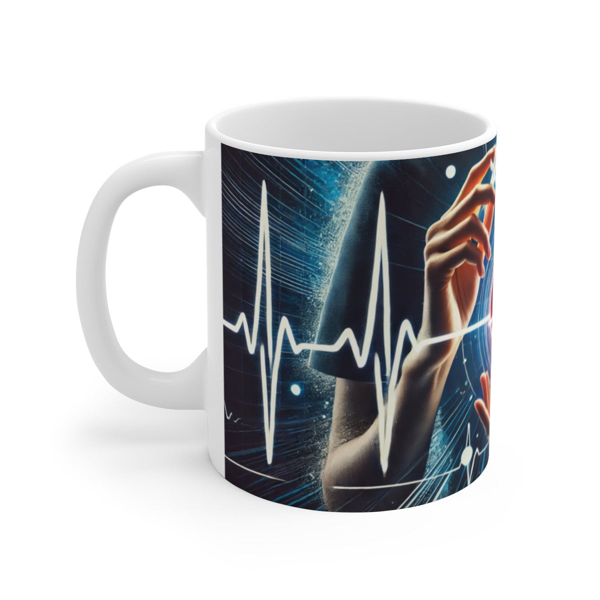 Mug cœur battement médecin infirmière santé hôpital cadeau