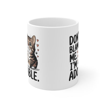 Mug chat mignon adorable don’t blame me humour félin cadeau