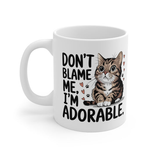 Mug chat mignon adorable don’t blame me humour félin cadeau