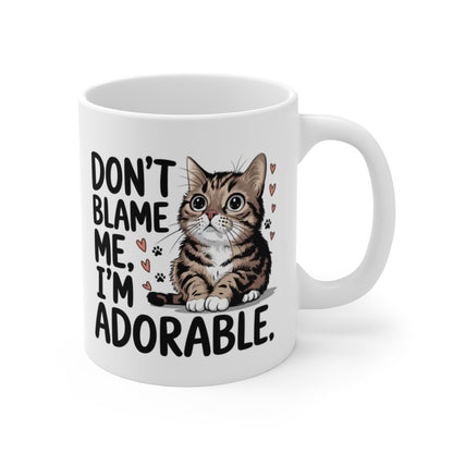 Mug chat mignon adorable don’t blame me humour félin cadeau