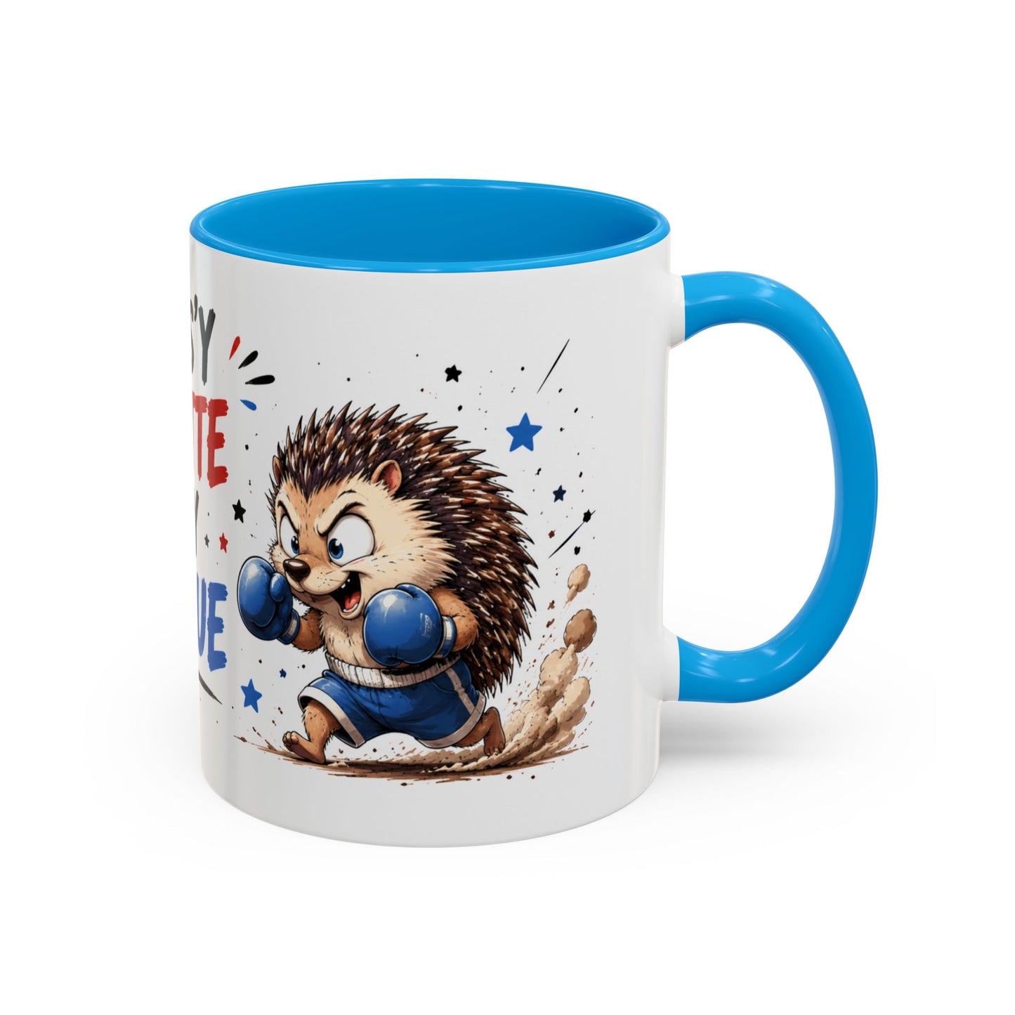 Tasse Qui S’y Frotte S’y Pique – Mug Hérisson Boxeur Humour – Cadeau Drôle Original 325ml