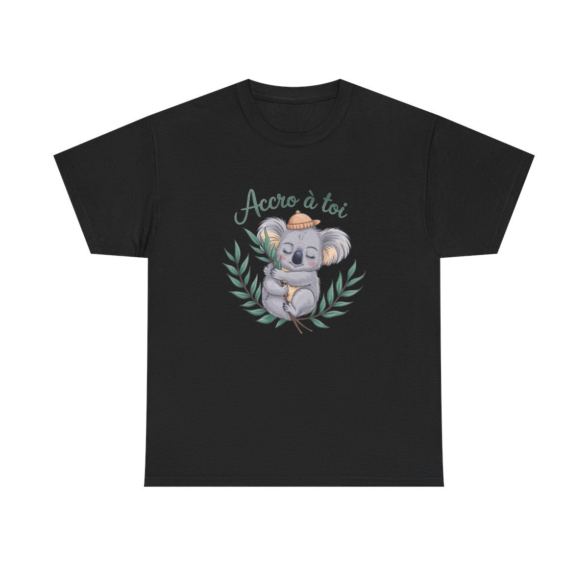 Tee shirt koala mignon accro à toi amour câlin animaux blanc gris noir