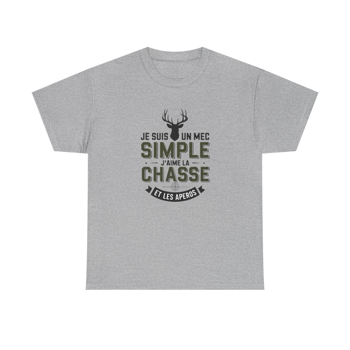 T-shirt Je suis un mec simple j’aime la chasse et les apéros – Chasseur