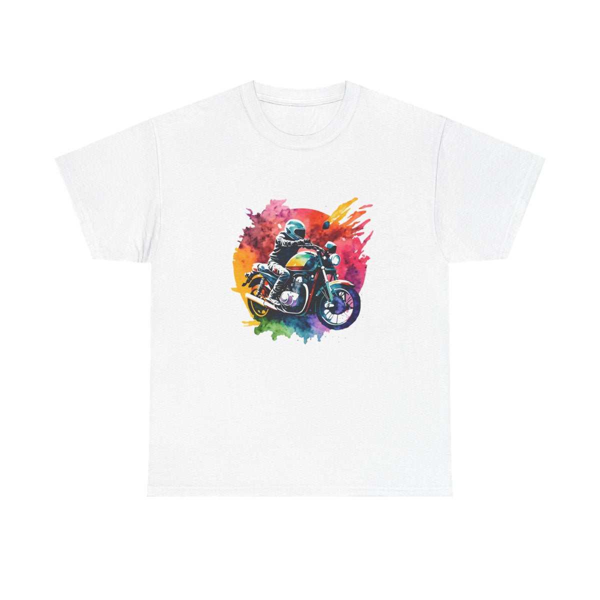 T-shirt Moto Vintage Aquarelle – Biker Rider Streetwear