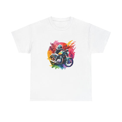 T-shirt Moto Vintage Aquarelle – Biker Rider Streetwear