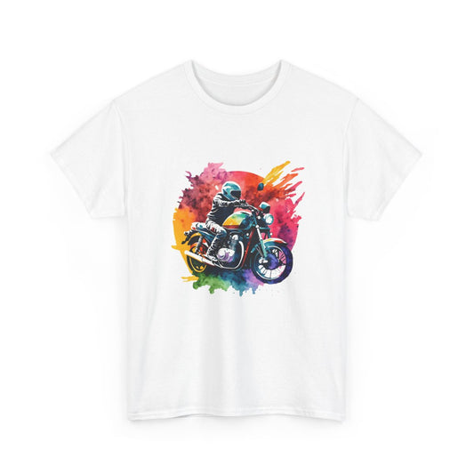 T-shirt Moto Vintage Aquarelle – Biker Rider Streetwear