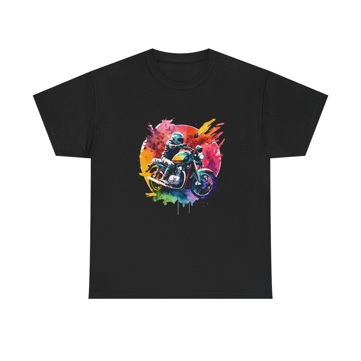 T-shirt Moto Vintage Aquarelle – Biker Rider Streetwear
