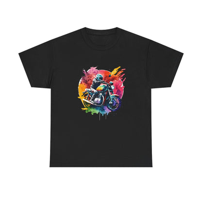 T-shirt Moto Vintage Aquarelle – Biker Rider Streetwear