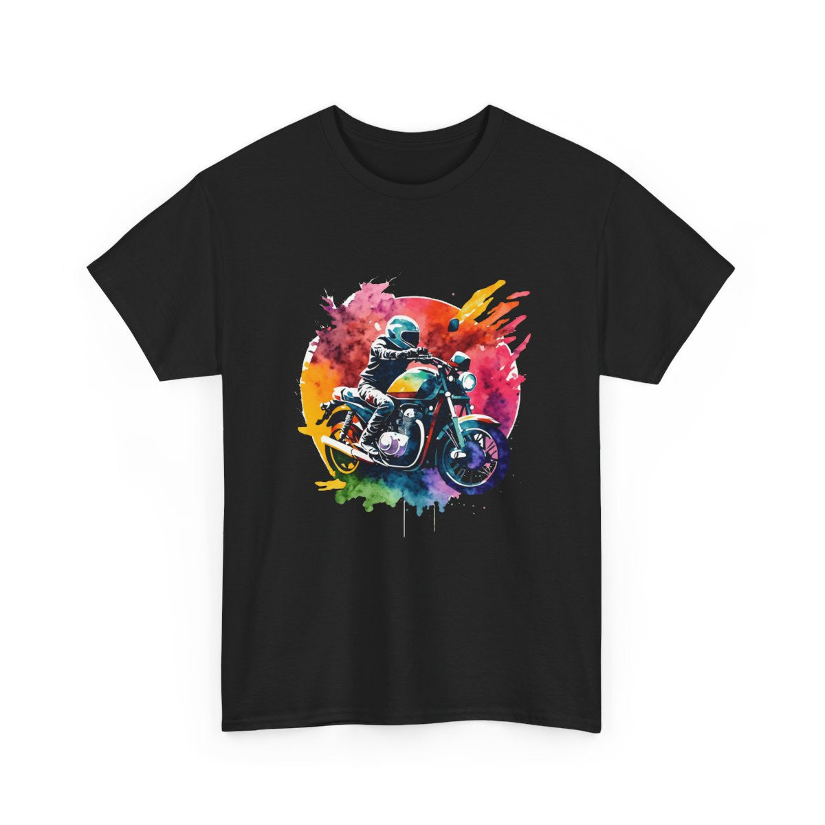 T-shirt Moto Vintage Aquarelle – Biker Rider Streetwear