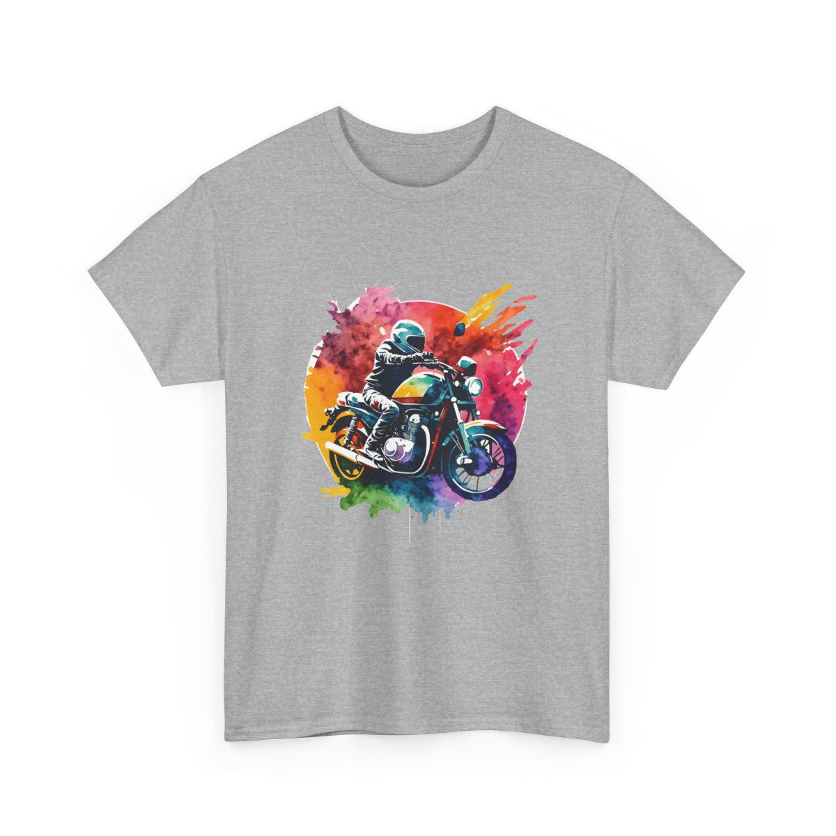 T-shirt Moto Vintage Aquarelle – Biker Rider Streetwear