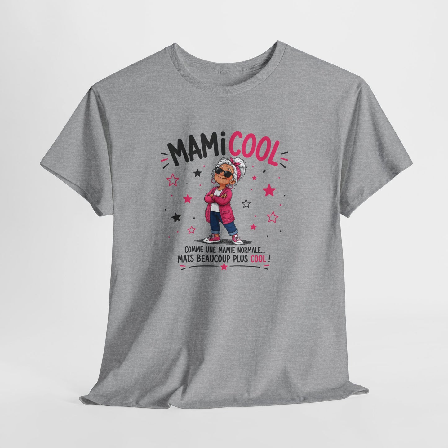 Tee Shirt Mamie Femme – MamiCool Comme une Mamie Normale Mais Beaucoup Plus Cool – T-Shirt Humour Grand-Mère Cadeau Original