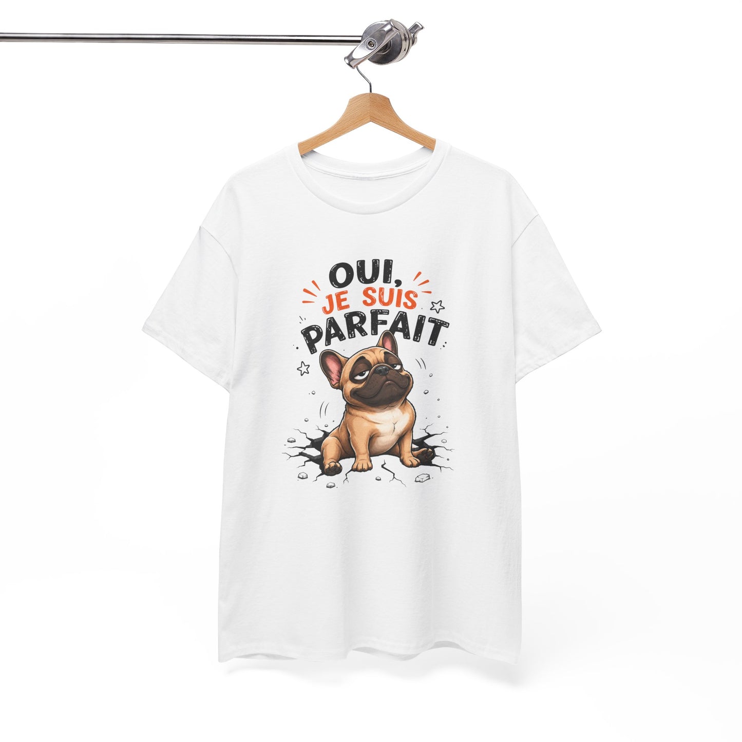 Tee-Shirt Homme Humour Chien Bouledogue Français – Idée Cadeau Drôle Original Homme – Vêtement Humoristique Amoureux des Chiens Anniversaire
