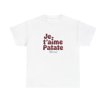 T-shirt Je t’aime Patate – Amour et Humour