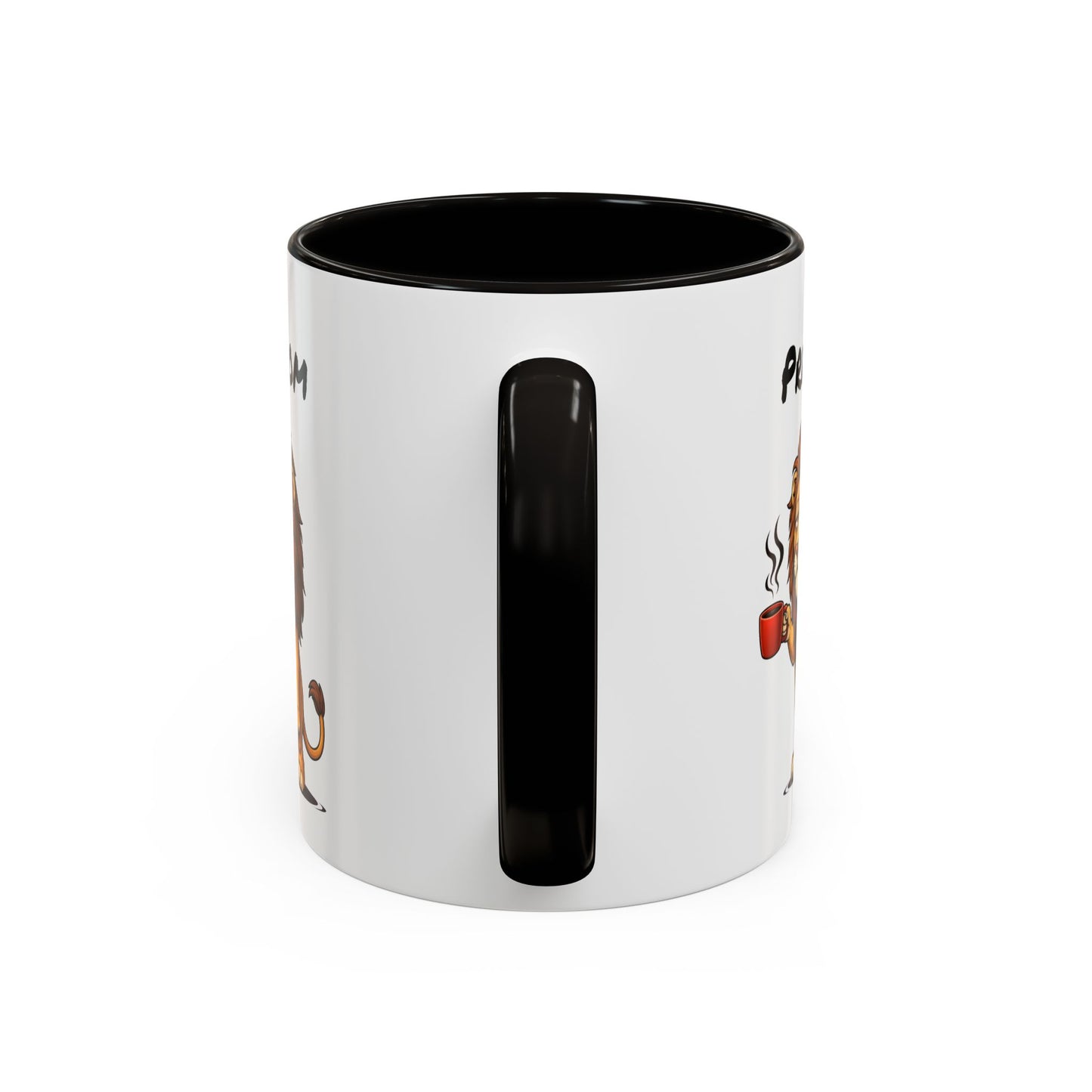 Tasse Lion avec Café – Mug Animal Sauvage Humoristique – Illustration Lion Fatigue 325ml
