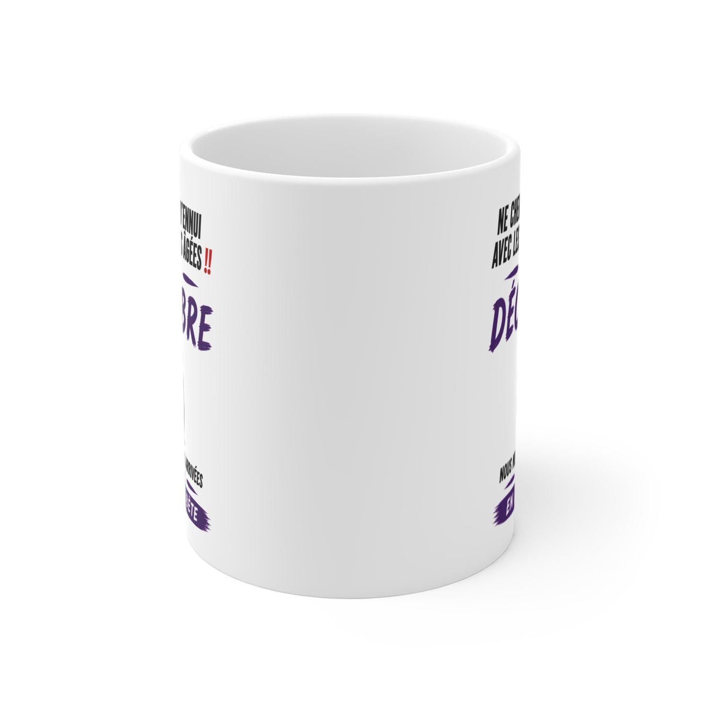 Tasse Retraite Décembre Humour – Mug Personne Âgée Pingouin Drôle – Cadeau Retraité 325ml