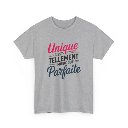 T-shirt Femme Unique Mieux Que Parfaite Citation Positive Cadeau Humour