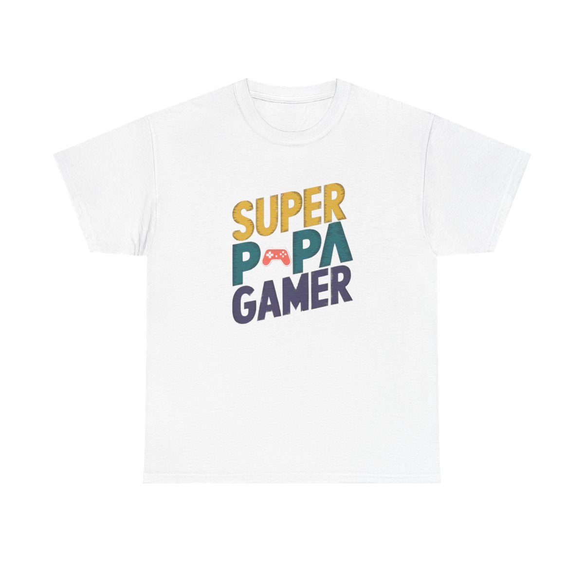 T-shirt Papa Gamer Cadeau Fête des Pères Geek Jeu Vidéo
