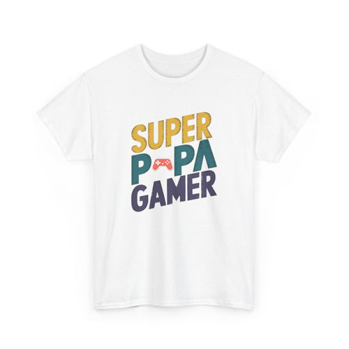 T-shirt Papa Gamer Cadeau Fête des Pères Geek Jeu Vidéo