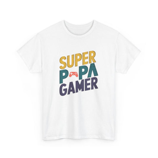T-shirt Papa Gamer Cadeau Fête des Pères Geek Jeu Vidéo