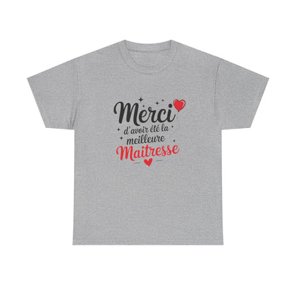 T-shirt Merci Maîtresse Fin d’Année Cadeau École Idée cadeau