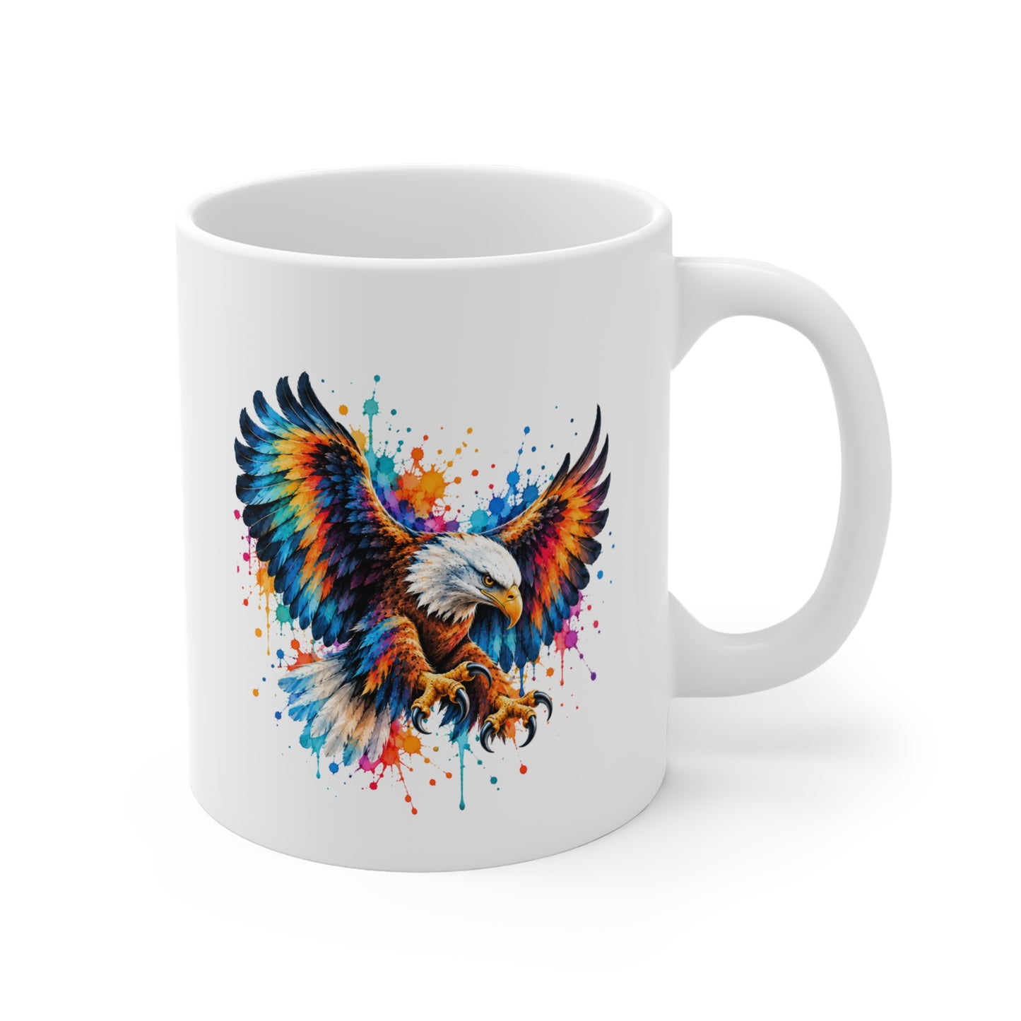 Mug Aigle Coloré – Tasse Aigle Majestueux en Vol Style Aquarelle – Cadeau Original Amoureux des Aigles et Animaux Sauvages